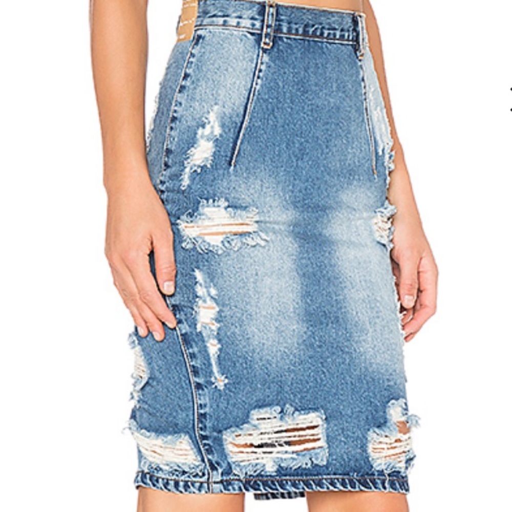 One Teaspoon freelove skirt in vintage blue